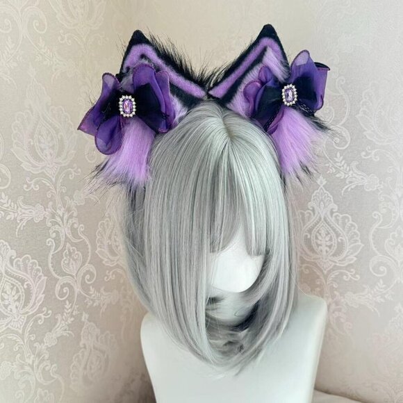 Cat Ears Headbands Accessories Punk Gothic Cosplay Anime Halloween Gift